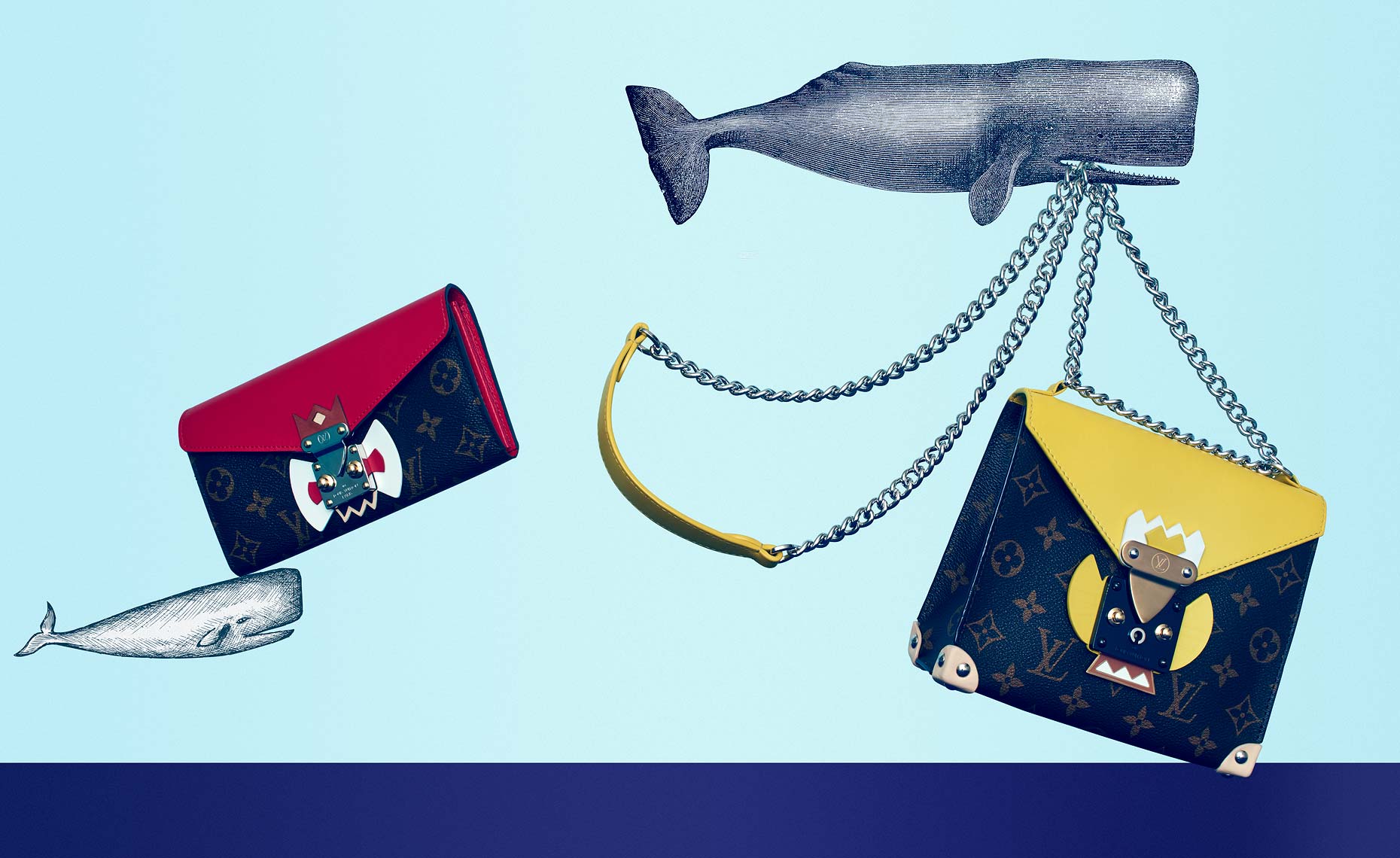 Jeff Stephens | Sea life illustrations with Shoe and Handbags 