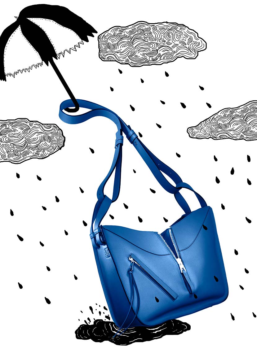 Jeff Stephens | Laura Hall illustration with designer handbag